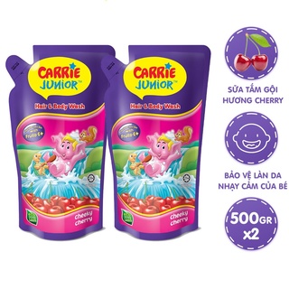 Túi Sữa Tắm Carrie Junior Cho Bé Hương Cheeky Cherry 500G/Túi
