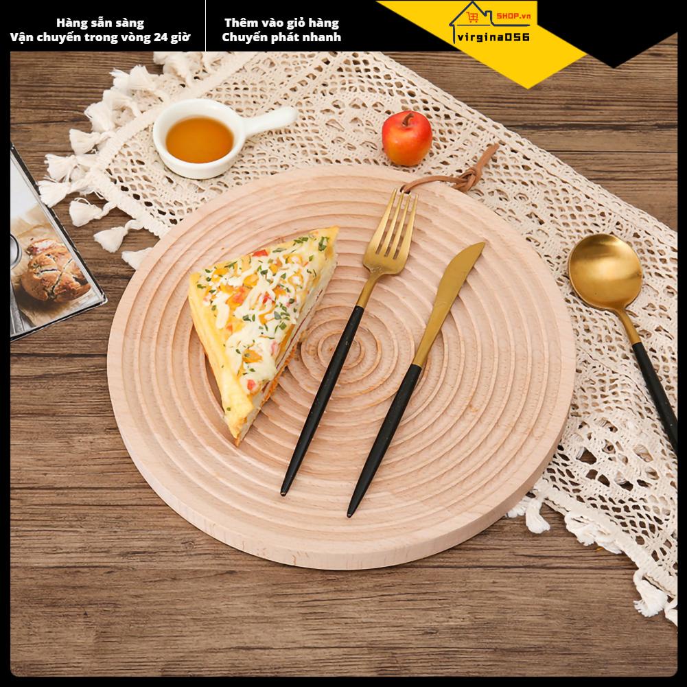 Virgina056 Khay gỗ Sồi dày Thớt bằng thân thiện với môi trường phục vụ cho bánh mì Sushi Bánh trái cây