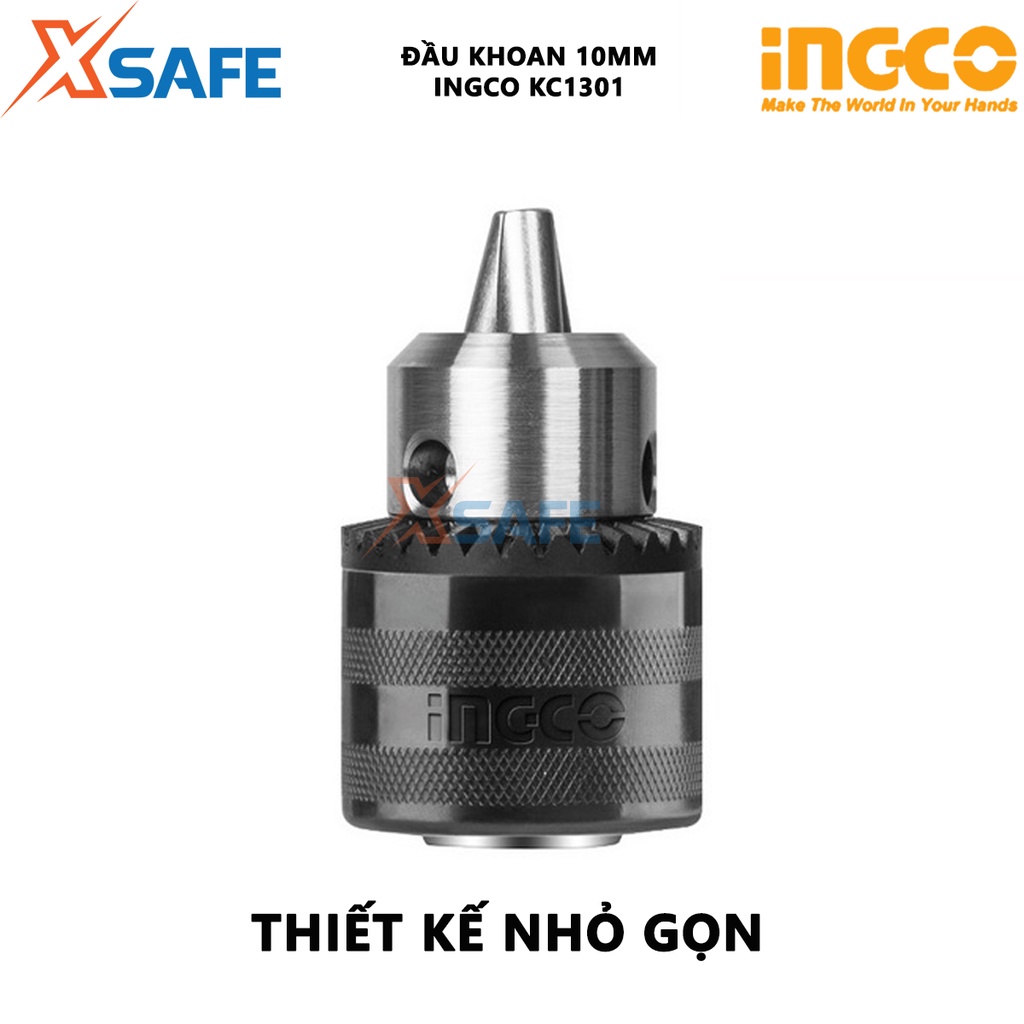 Đầu khoan tự động INGCO KCL1301 13mm Đầu máy khoan khả năng khoan 2-13mm, kích thước kết nối 1/2&quot; - 20UNF [XSAFE]