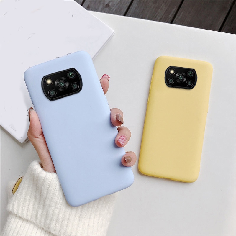 Ốp Điện Thoại TPU Mềm Mỏng Mặt Nhám Màu Kẹo Cho Xiaomi Poco X3 Pro X3 NFC