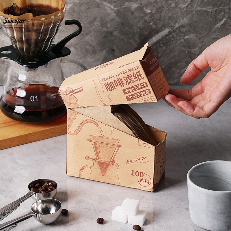 SWEEJAR Túi Giấy Lọc Cà Phê Có Dây Treo Tai Cho 1-2 Tách/Gia Vị Bột Và Bột Cà Phê