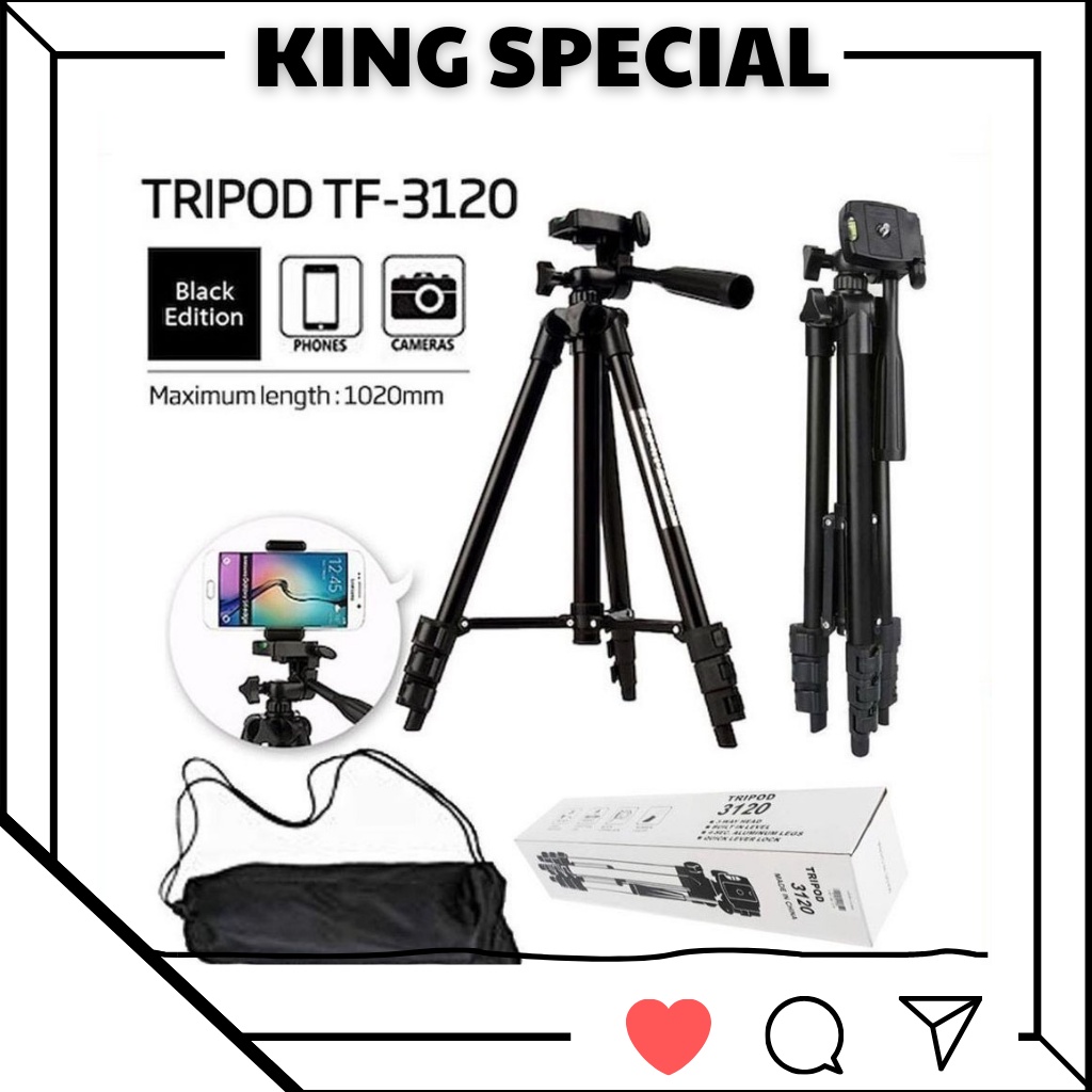 Giá đỡ điện thoại TRIPOD 3120 3 chân dùng để chụp ảnh, livestream, quay video tiện lợi chắc chắn CỰC HOT
