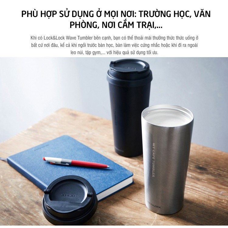 Bình giữ nhiệt bằng thép không gỉ Lock&Lock Clip Tumbler 540ml - LHC4151SLV/LHC4151BLK/LHC4151GOD - Màu bạc/Đen/Vàng