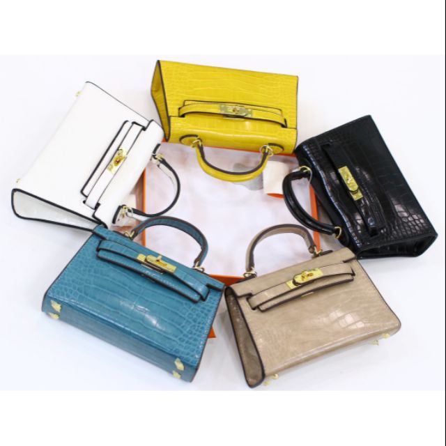 Túi Kelly mini da rắn 2 dây fullbox