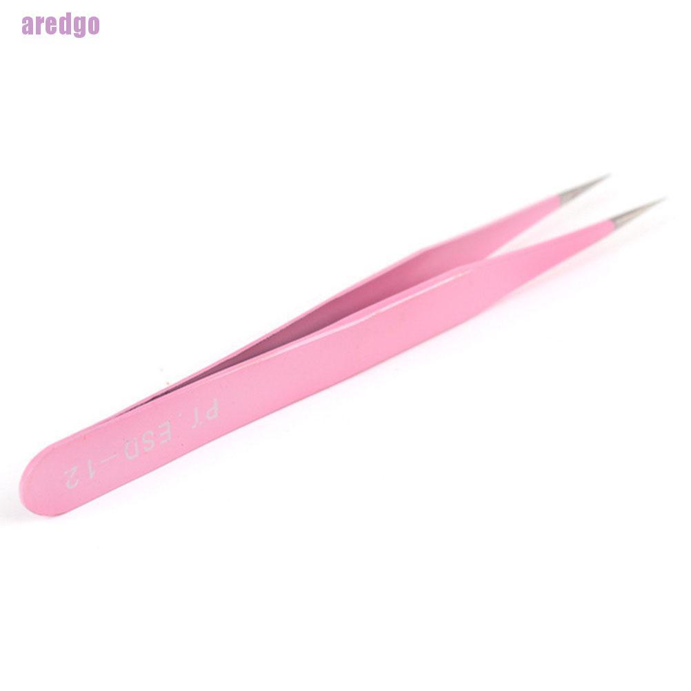 [Hàng mới về] 2 Nhíp đầu thẳng/ cong màu hồng chuyên dụng cho nối mi