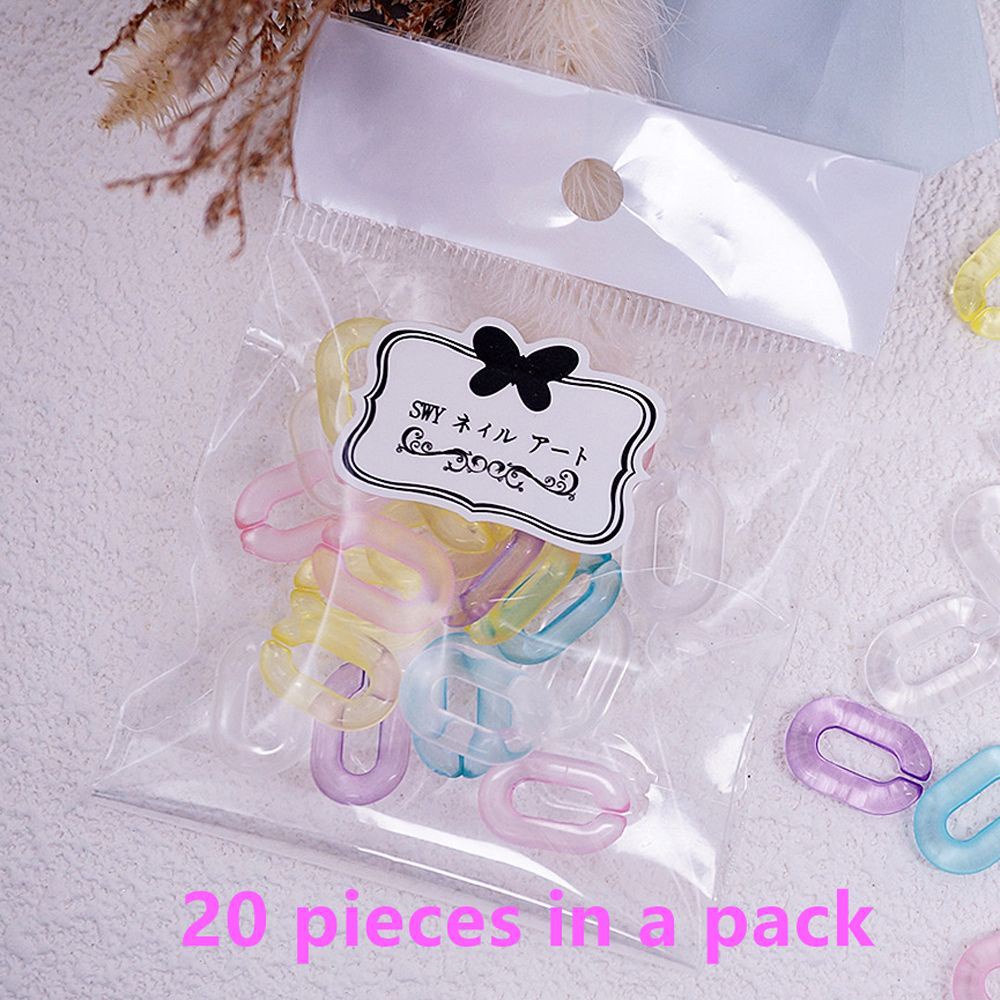 [Hàng mới về] Set 20 Hạt Đính Móng Tay 3D Bằng Nhựa Màu Kẹo Dễ Thương Trang Trí Nghệ Thuật