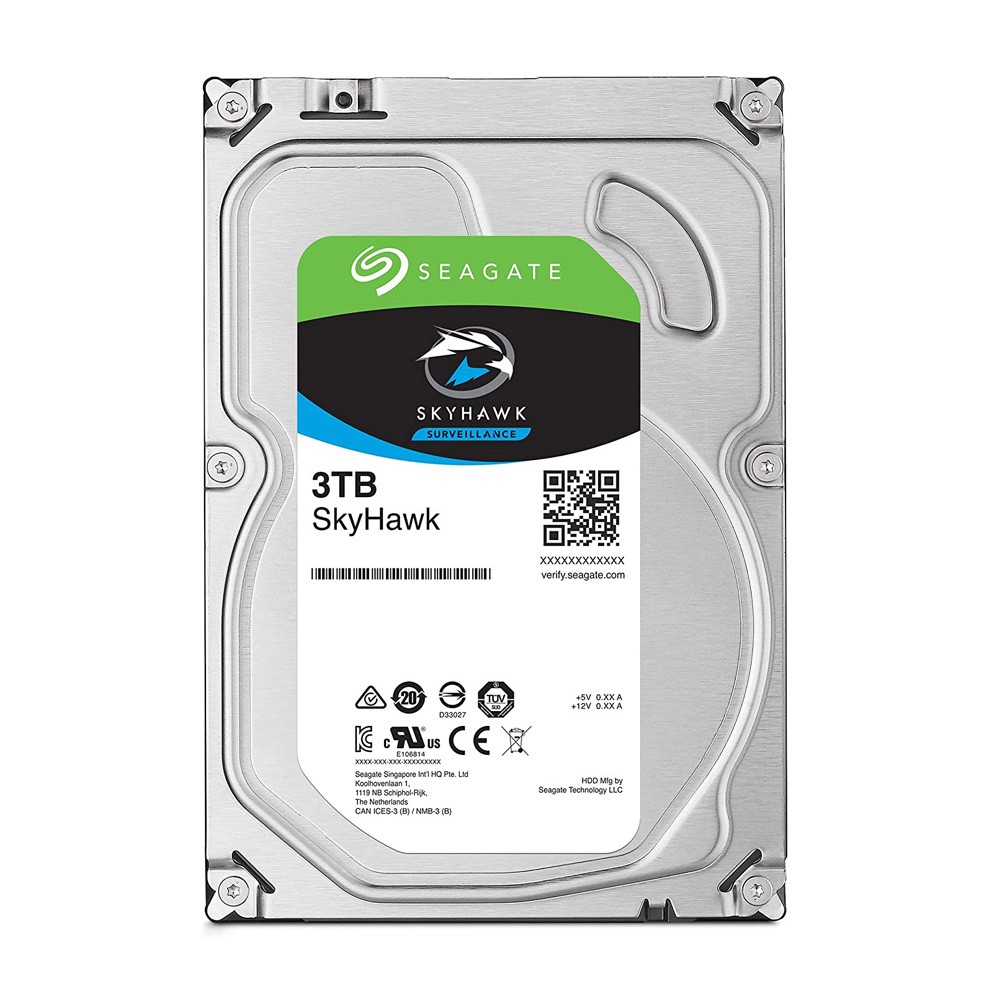 Ổ Cứng HDD Seagate Skyhawk 3TB/3.5" SATA 3/ 64MB CACHE/5400RPM (VX009) - Chính Hãng - Bảo Hành 36 Tháng 1 đổi 1.