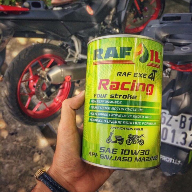 Nhớt Tổng hợp Cao Cấp RAFOIL RAF EXE 4T Racing 10w-30 Full Synthetic SN 800ml dùng cho xe số và xe ga