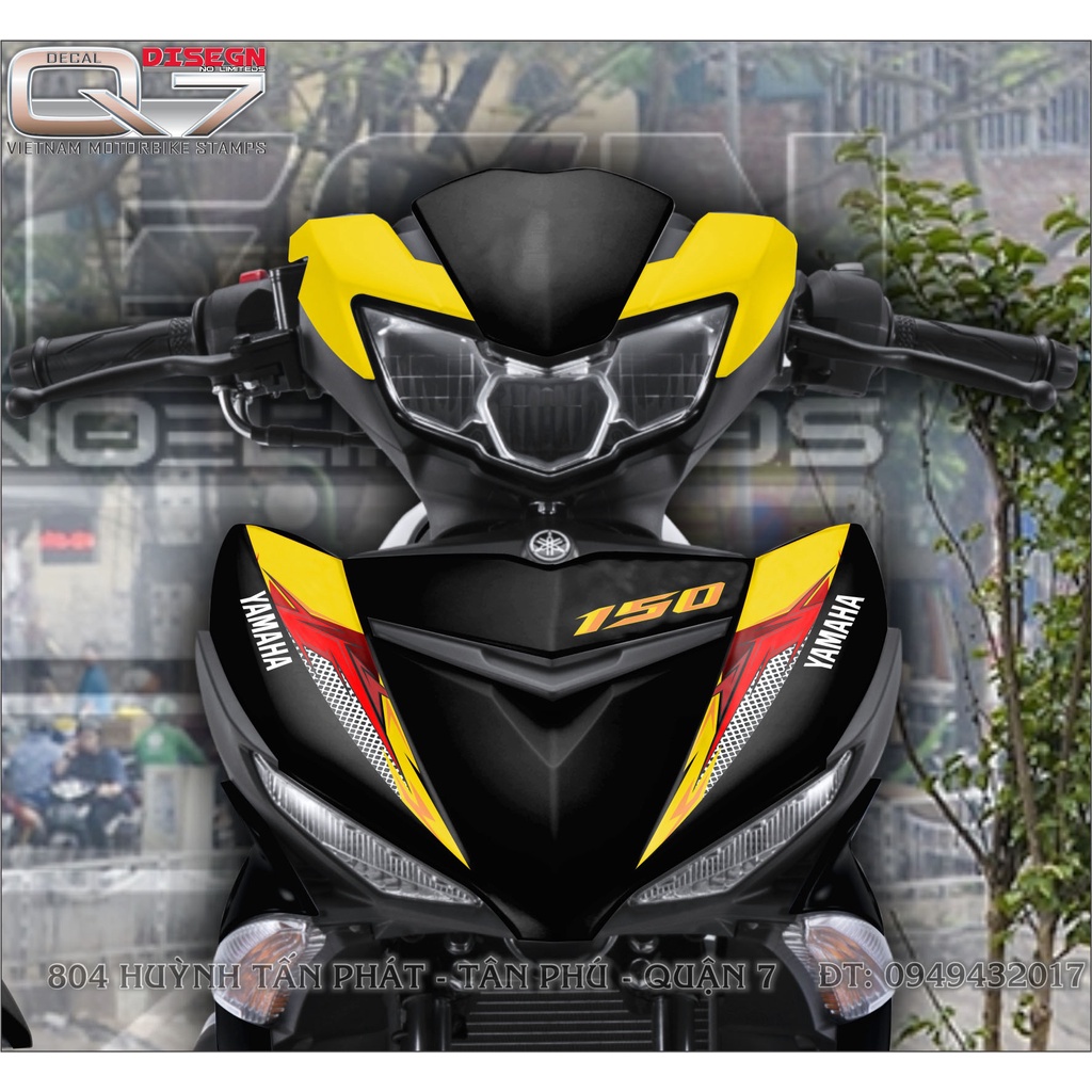 TEM RỜI EXCITER 150 VÀNG ĐEN