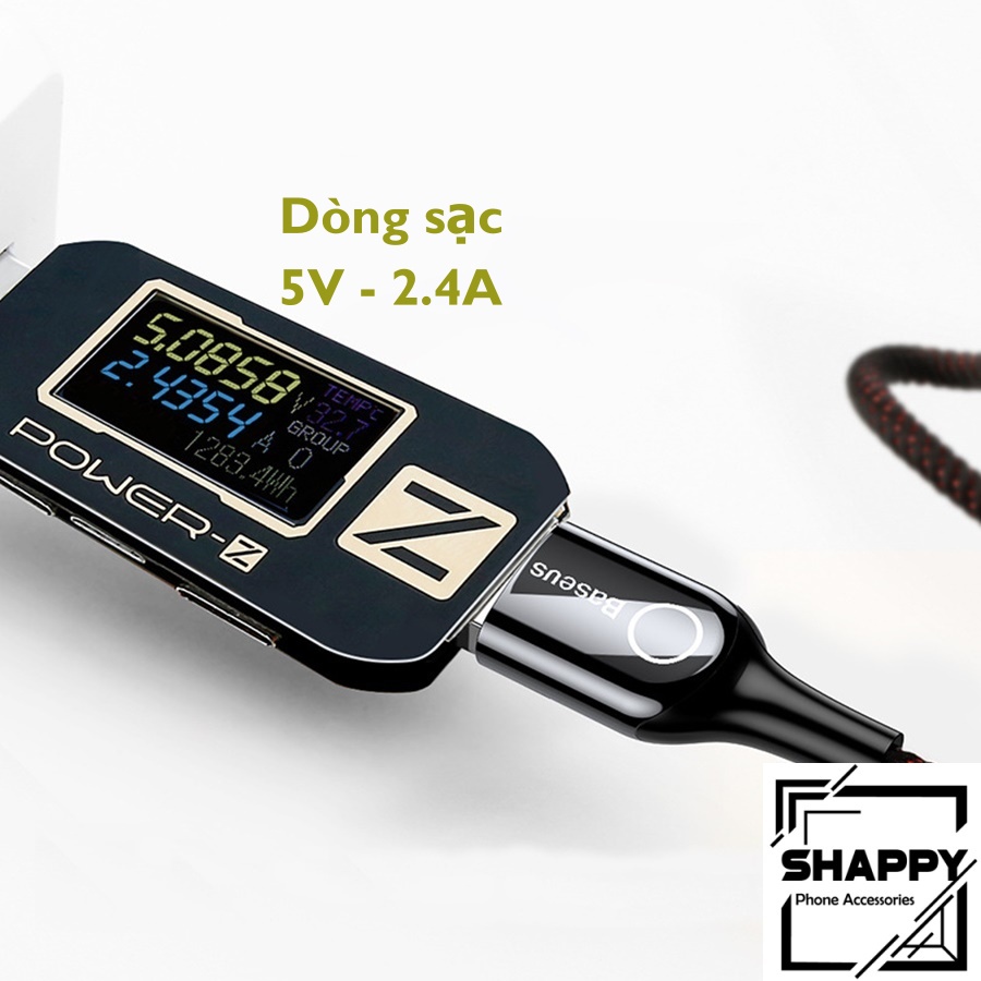 Dây Sạc Baseus C-Shaped Tự Ngắt Cổng IPhone Hỗ Trợ Sạc Nhanh & Truyền Dữ Liệu - Bảo Hành 06 Tháng