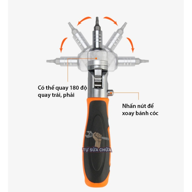 Bộ vặn vít đa năng hàng nhật , 38 chi tiết , xoay góc 180 độ