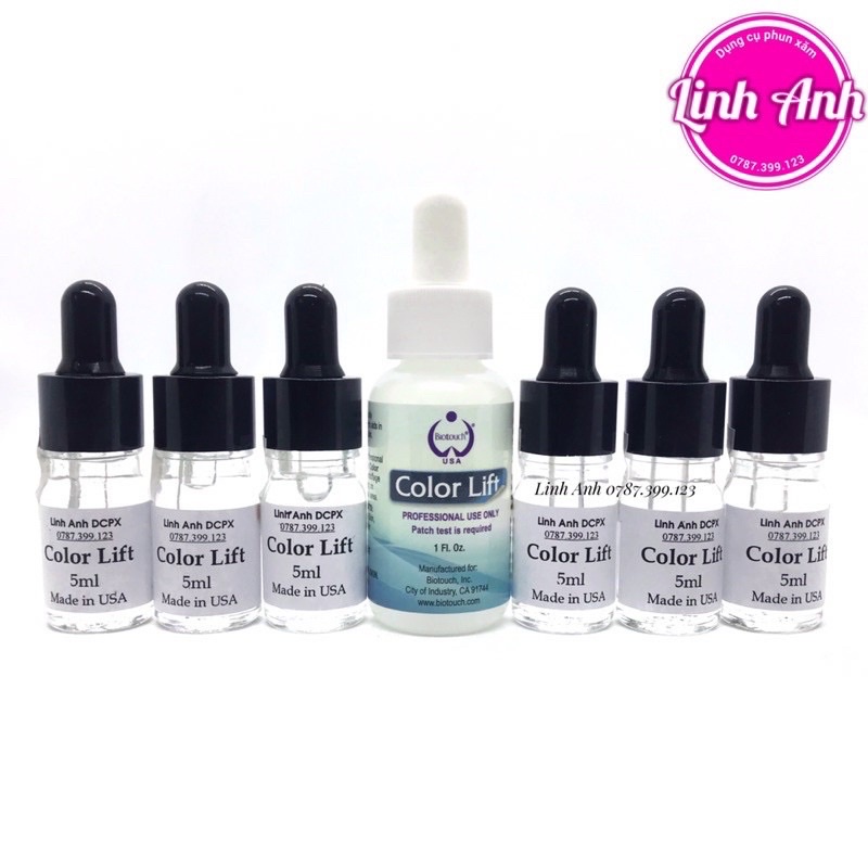 Dung Dịch COLORLIFT Hút Mực Xoá Xăm 5ml Color Lift Phun Xăm