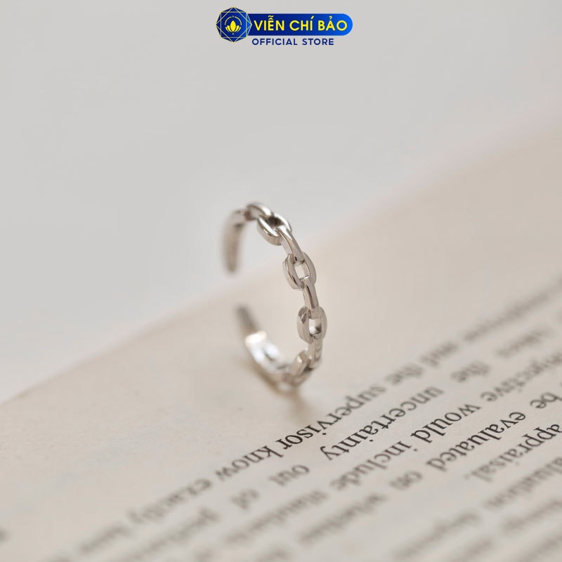Nhẫn tay bạc nữ đan classic chất liệu bạc 925 thời trang phụ kiện trang sức nữ thương hiệu Viễn Chí Bảo N000564