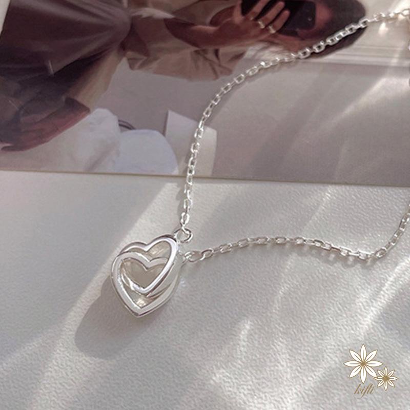 Vòng tay bạc mặt hình trái tim thời trang cho n