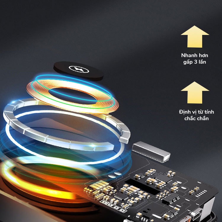 Pin dự phòng không dây 15W sạc nhanh 22.5W 10000mAh trong suốt T10