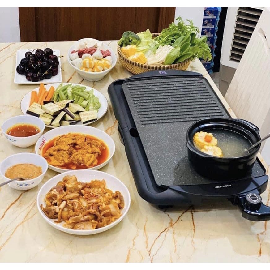 [Mã ELHADEV giảm 4% đơn 300K] Vỉ nướng điện Lock&amp;Lock Electric Grill 52cm EJG231 (2000W)