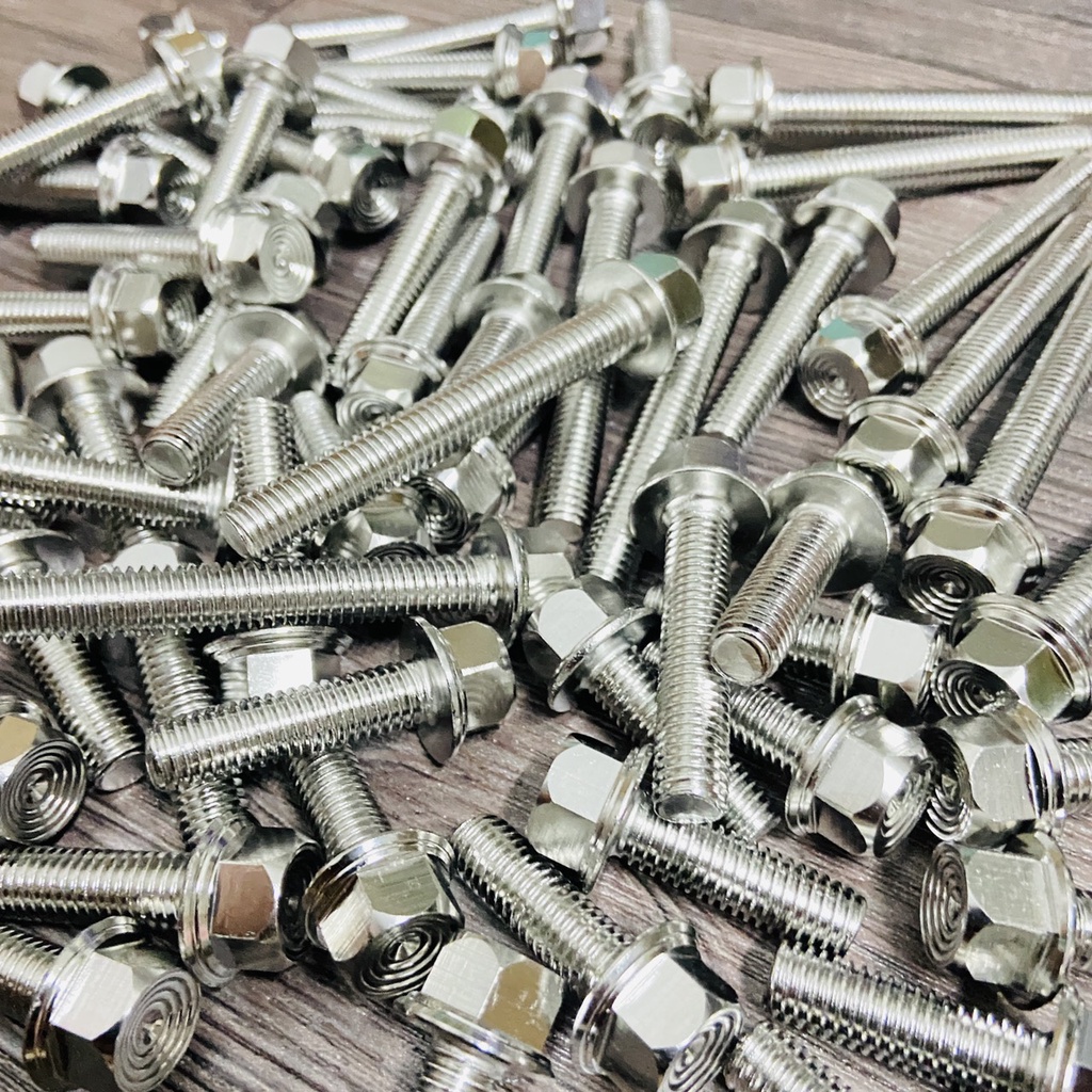 Ốc inox TRỤ V2 TRƠN size 8ly chiều dài 25mm đến 60mm lắp chi tiết máy, gác chân, ghi đông