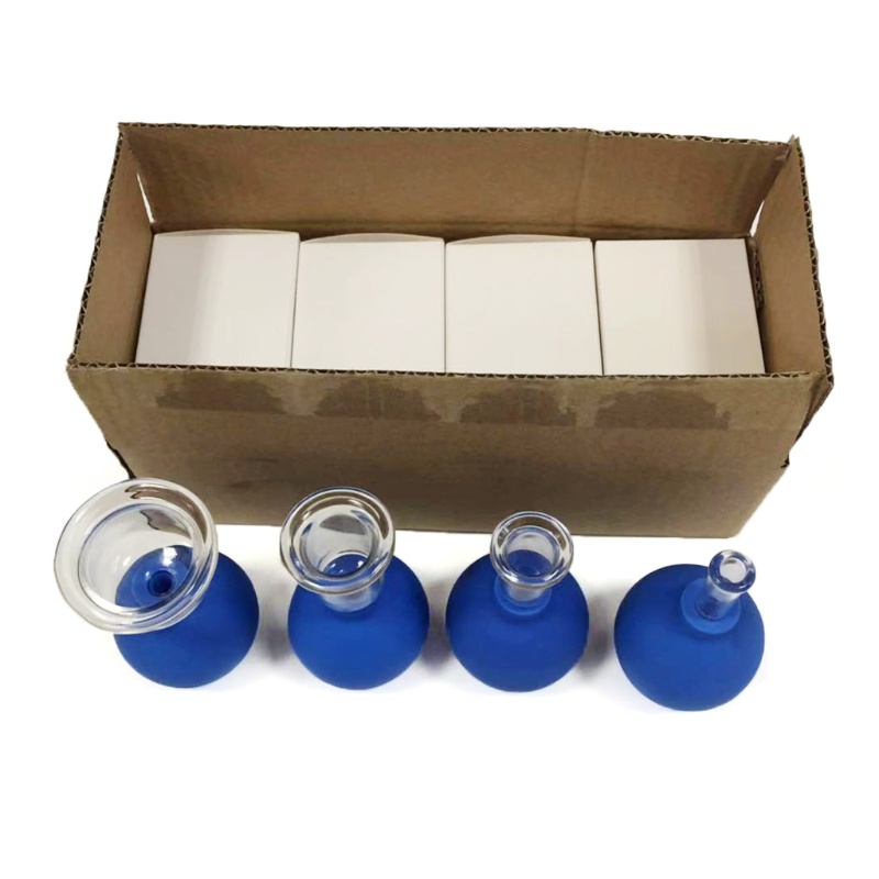 Bộ 4 Cốc Thủy Tinh Hút Chân Không Giúp Mát Xa Chống Cellulite