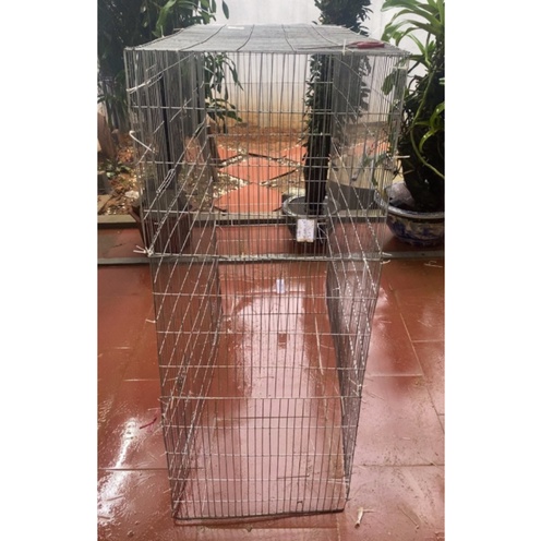 LỒng nuôi chim avi 3 tầng siêu tiện lợi, khoảng cách nan 2cm
