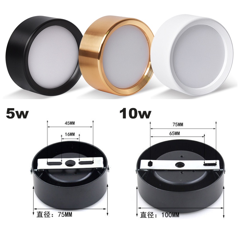 Đèn led Gắn Trần Phòng Khách 5w 10w 3 Màu 220v Ba Màu Hiện Đại