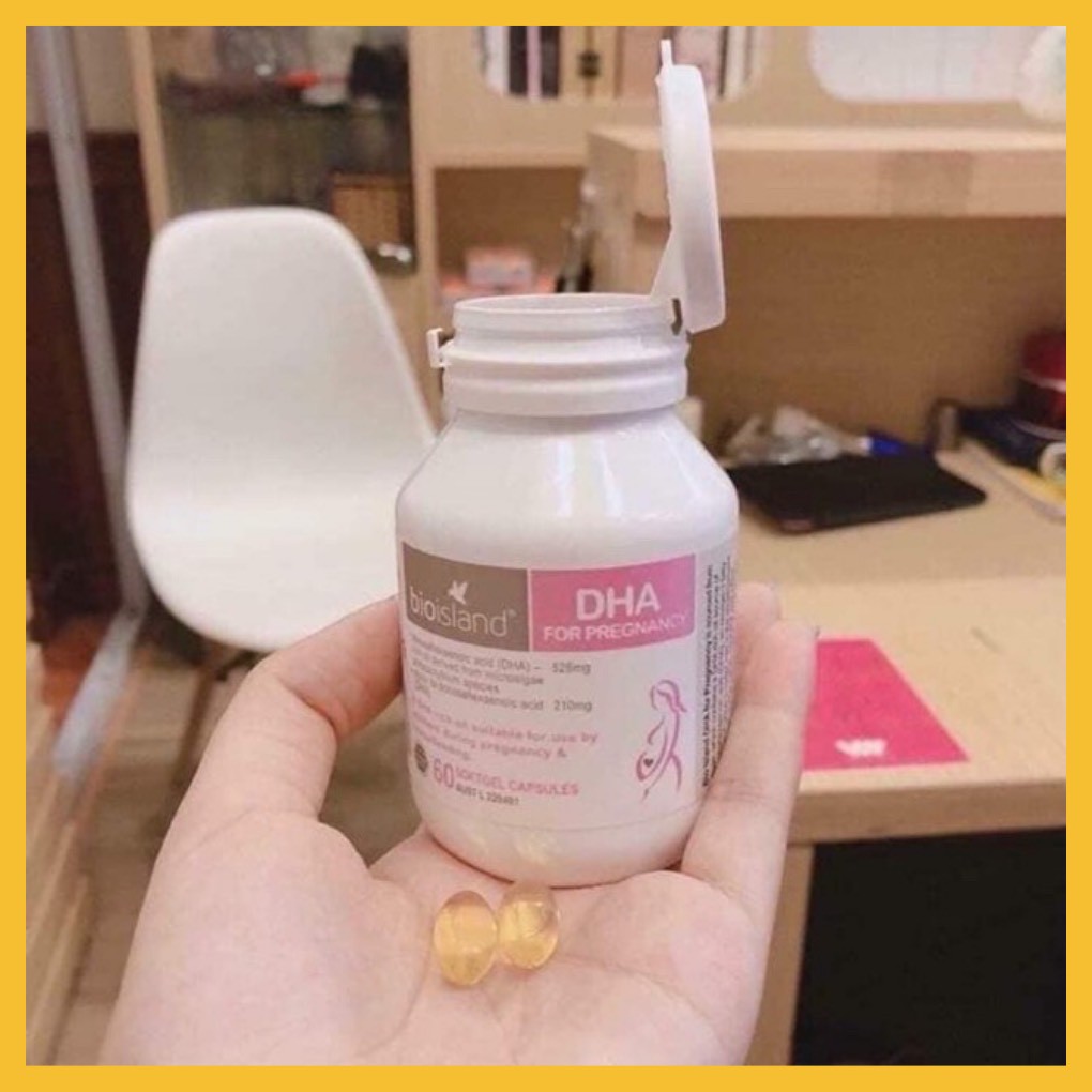 DHA Bầu Nuôi Bé Thông Minh Từ Trong Bụng Mẹ Bioisland Lọ 60 Viên