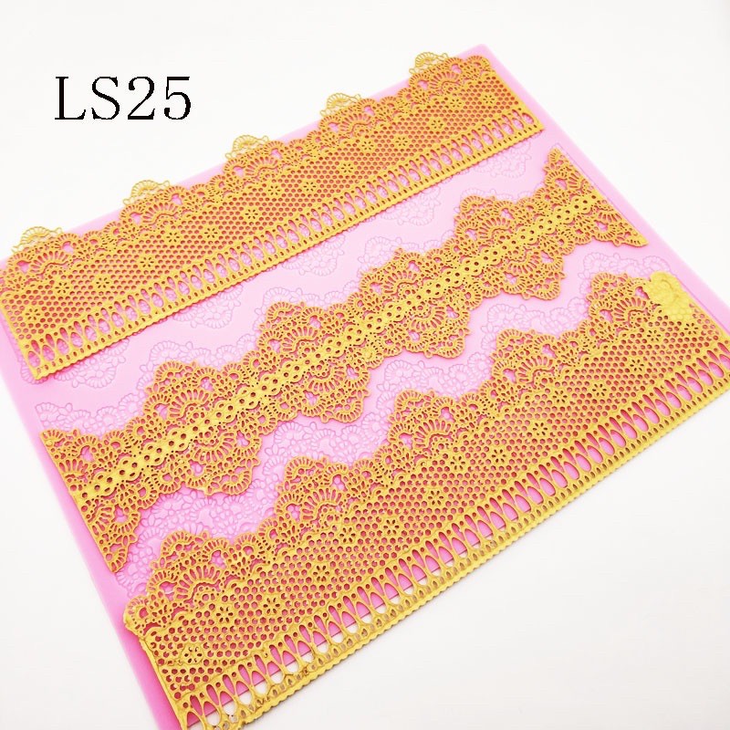 silicon làm ren, tạo hoa văn trang trí bánh