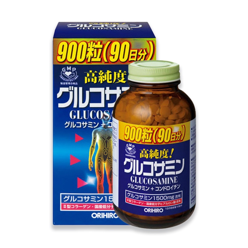 Viên uống bổ sung Glucosamine ORIHIRO Nhật Bản giúp giảm đ au xương khớp 900 viên DATE MOI NHAT