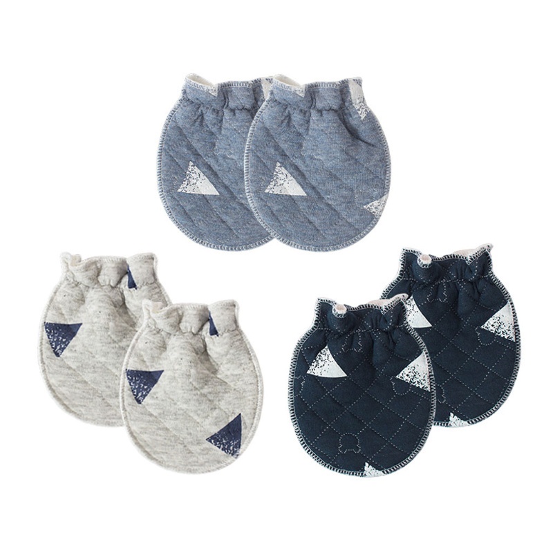 Đôi găng tay cotton bảo vệ mặt chống cào xước dành cho bé sơ sinh