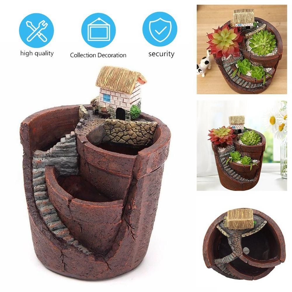 Chậu trồng cây cảnh/ hoa 9x12cm nhiều màu độc đáo trang trí nhà cửa/ văn phòng