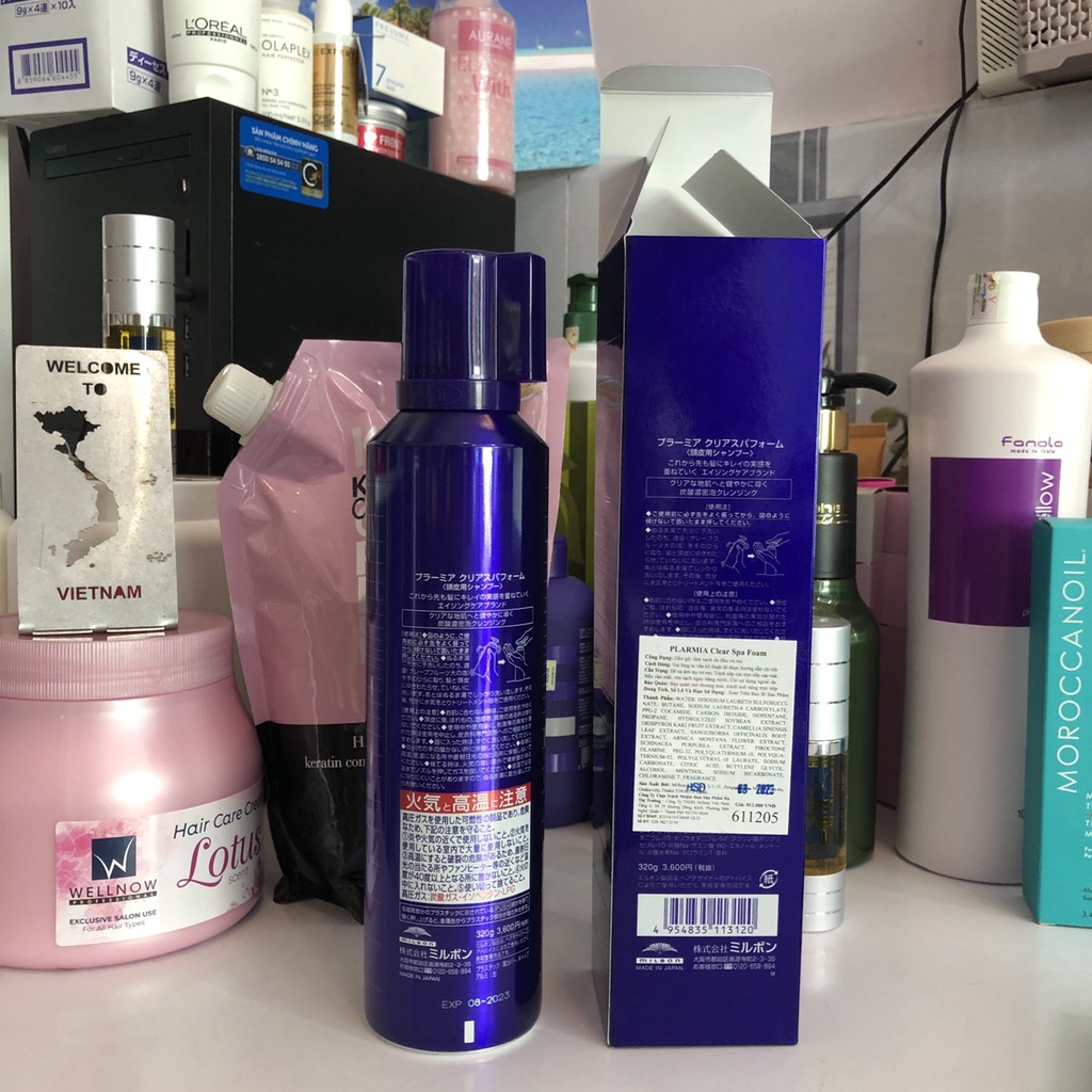 Dầu Gội Bọt Khí Chống Rụng Tóc Milbon Plarmia Clear Spa Foam
