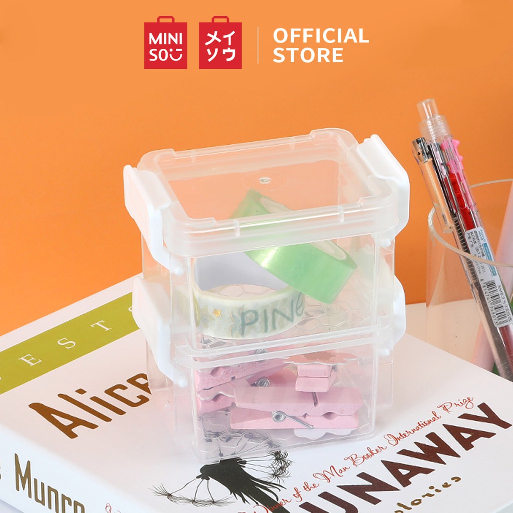 Hộp lưu trữ hai lớp Miniso (Ngắn)