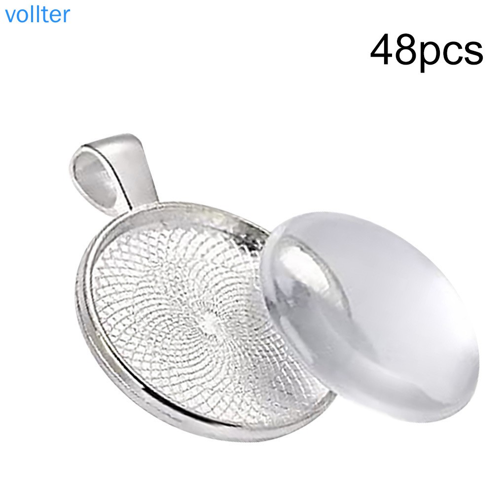 Set 48 Mặt Dây Chuyền Hình Tròn Làm Trang Sức Thủ Công