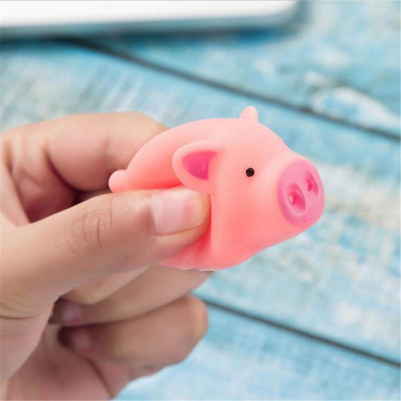 Đồ chơi bóp tay hình heo con dễ thương vui nhộn cho bé