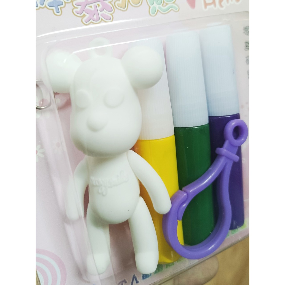 (Bán Buôn Sỉ) Móc Khóa Gấu Bearbrick đổ màu siêu hot (Set tự làm)