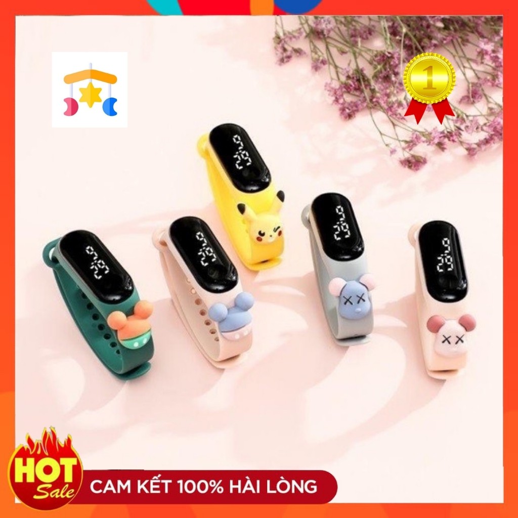 Đồng Hồ Cảm Ứng Điện Tử 7 Màu Sắc Tùy Chọn Chống Nước Cao Cấp