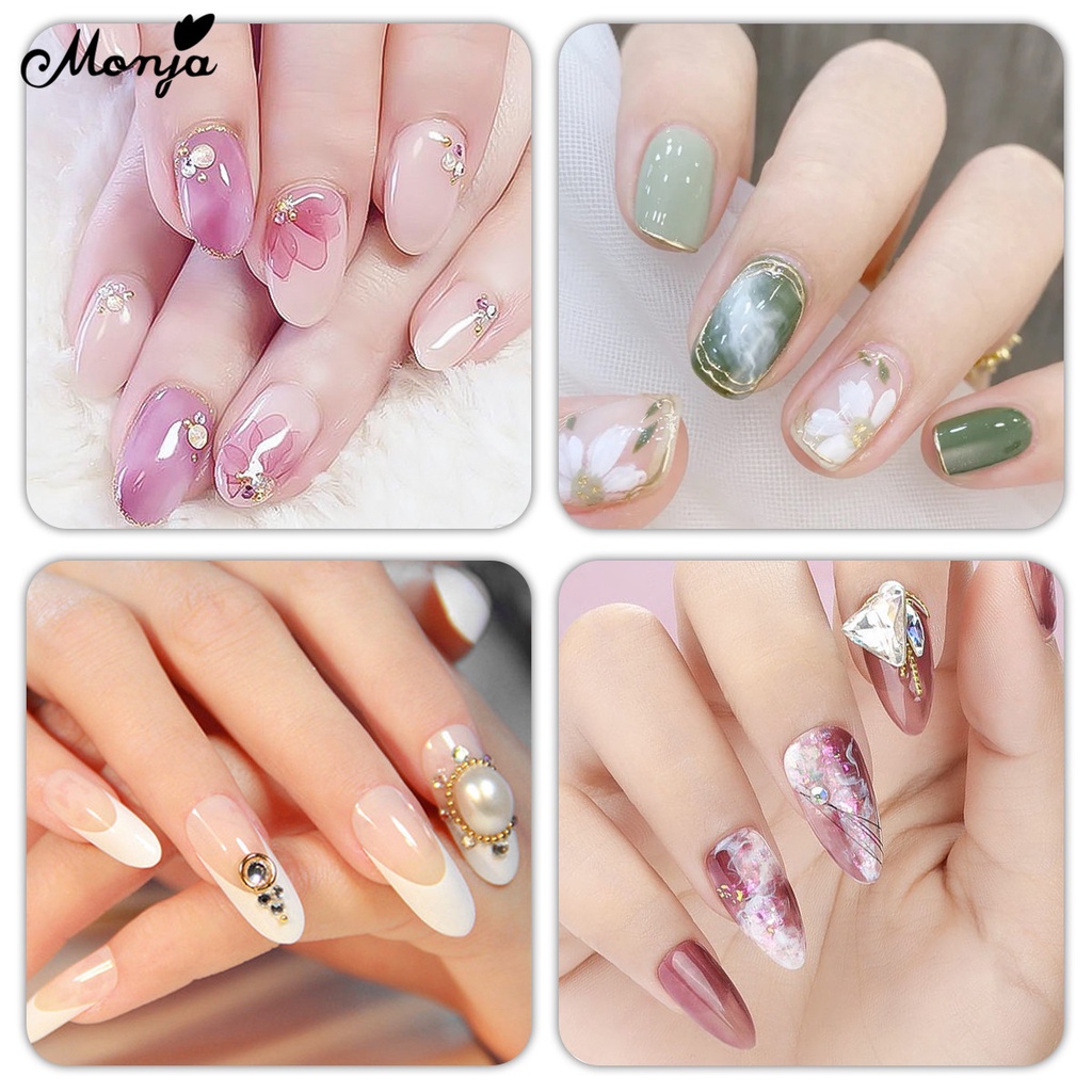 MONJA [Hàng mới về] Cọ vẽ trang trí móng tay nghệ thuật với 8 kiểu dáng khác nhau