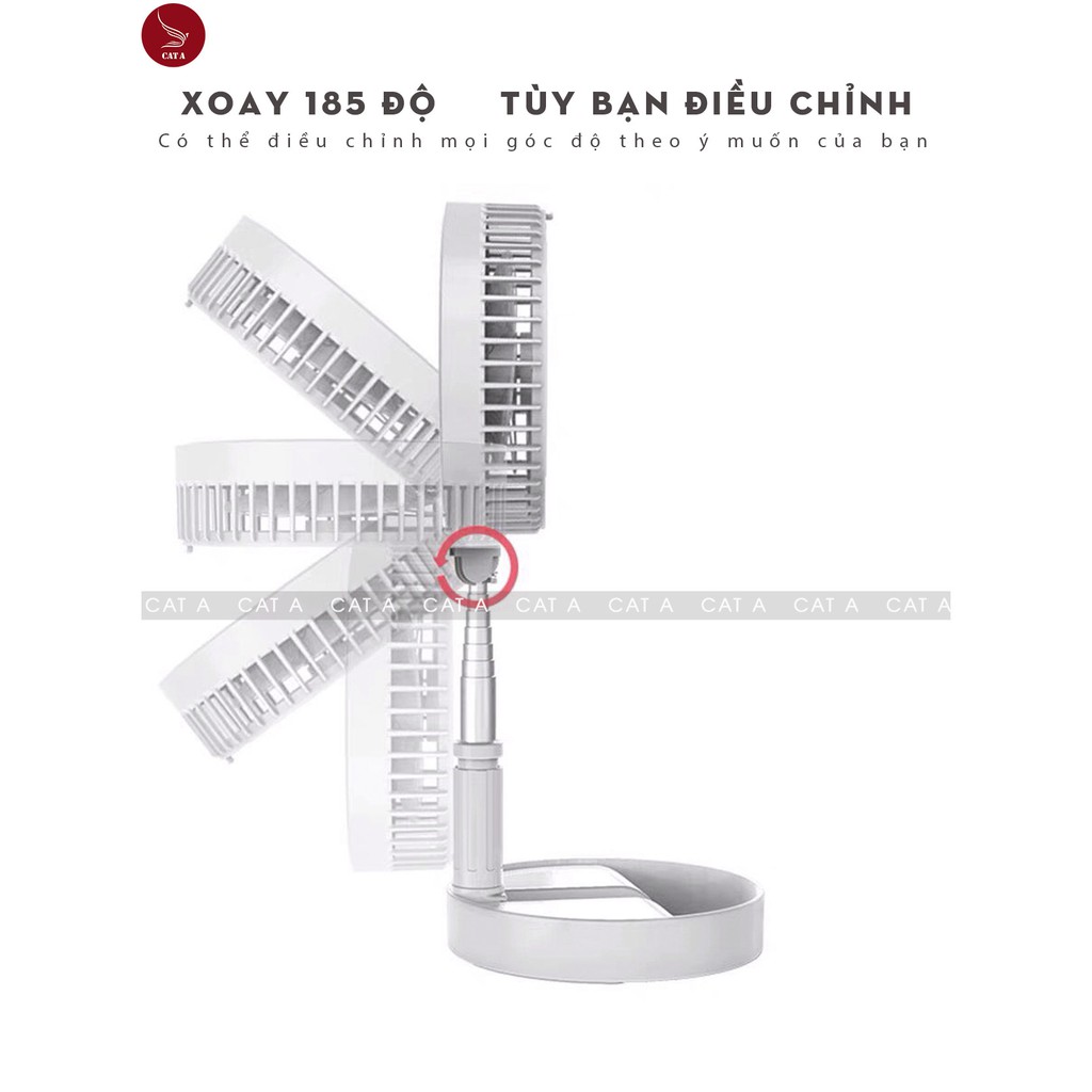 Quạt tích điện phun sương gấp gọn đa năng - Dùng duy trì trong 24h, có đèn LED, 4 tốc độ gió cực mát ! [CHÍNH HÃNG] | BigBuy360 - bigbuy360.vn