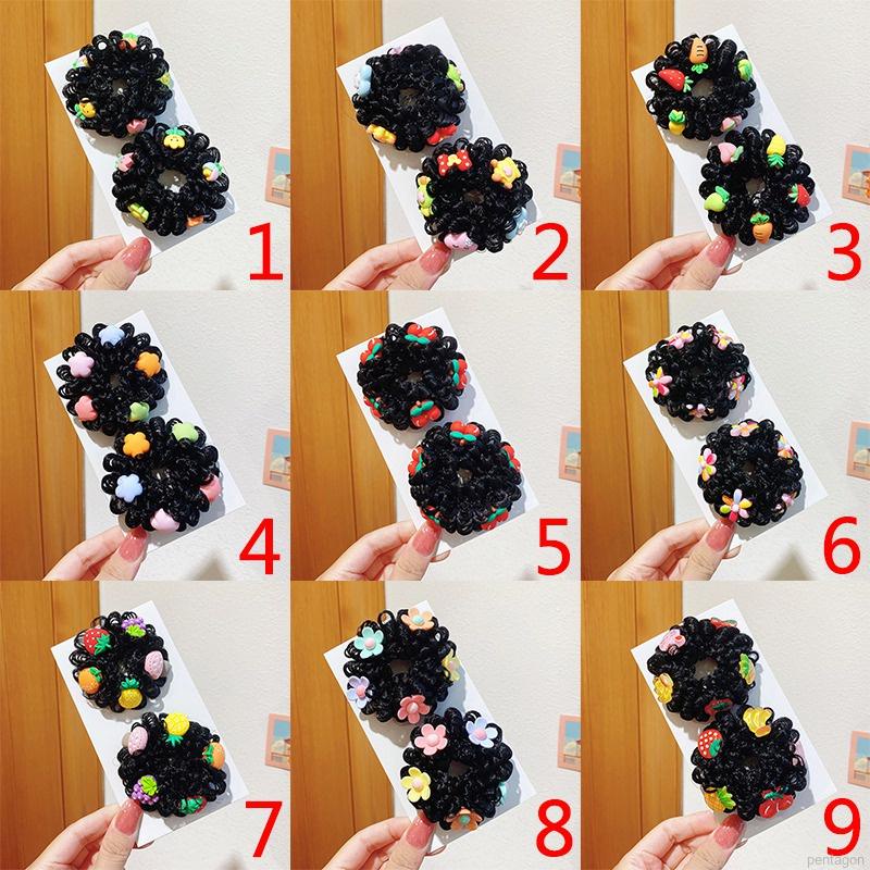 Set 2 dây buộc tóc dễ thương nhiều kiểu tùy chọn cho bé gái