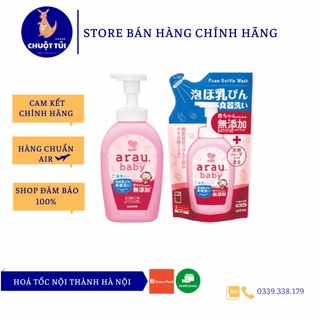 Nước rửa bình sữa Arau Baby Nhật Bản dạng túi 450ml/ Dạng chai 500ml