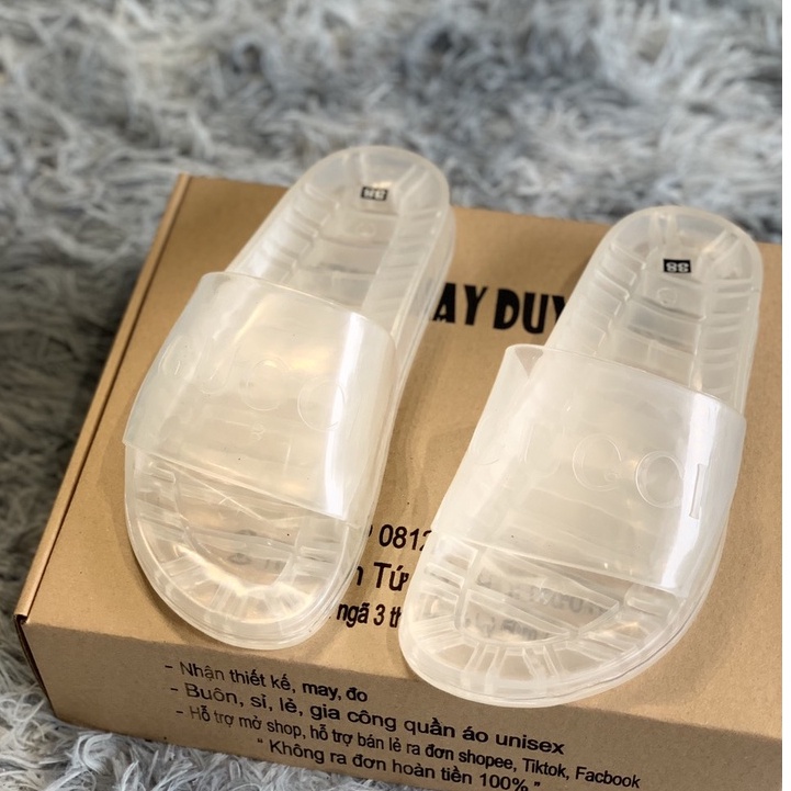 Dép Nam Trong Suốt Chất Liệu Cao Su Cao Cấp, Dép Thể Thao Nam