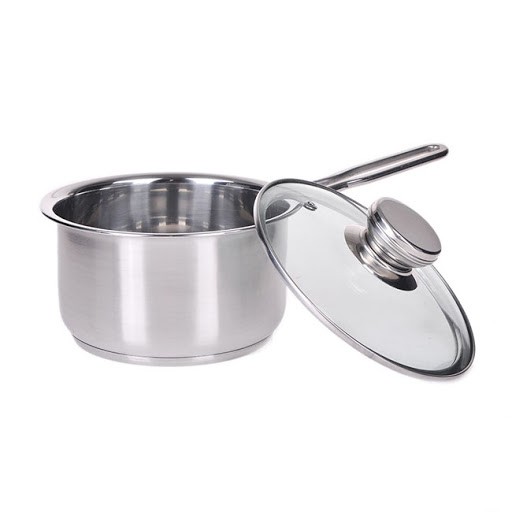 SALE RẺ_ Quánh nấu cháo, nấu bột inox 430 Fivestar nắp kính_ size 12cm_đun được bếp từ, bếp gas, bếp hồng ngoại freeship