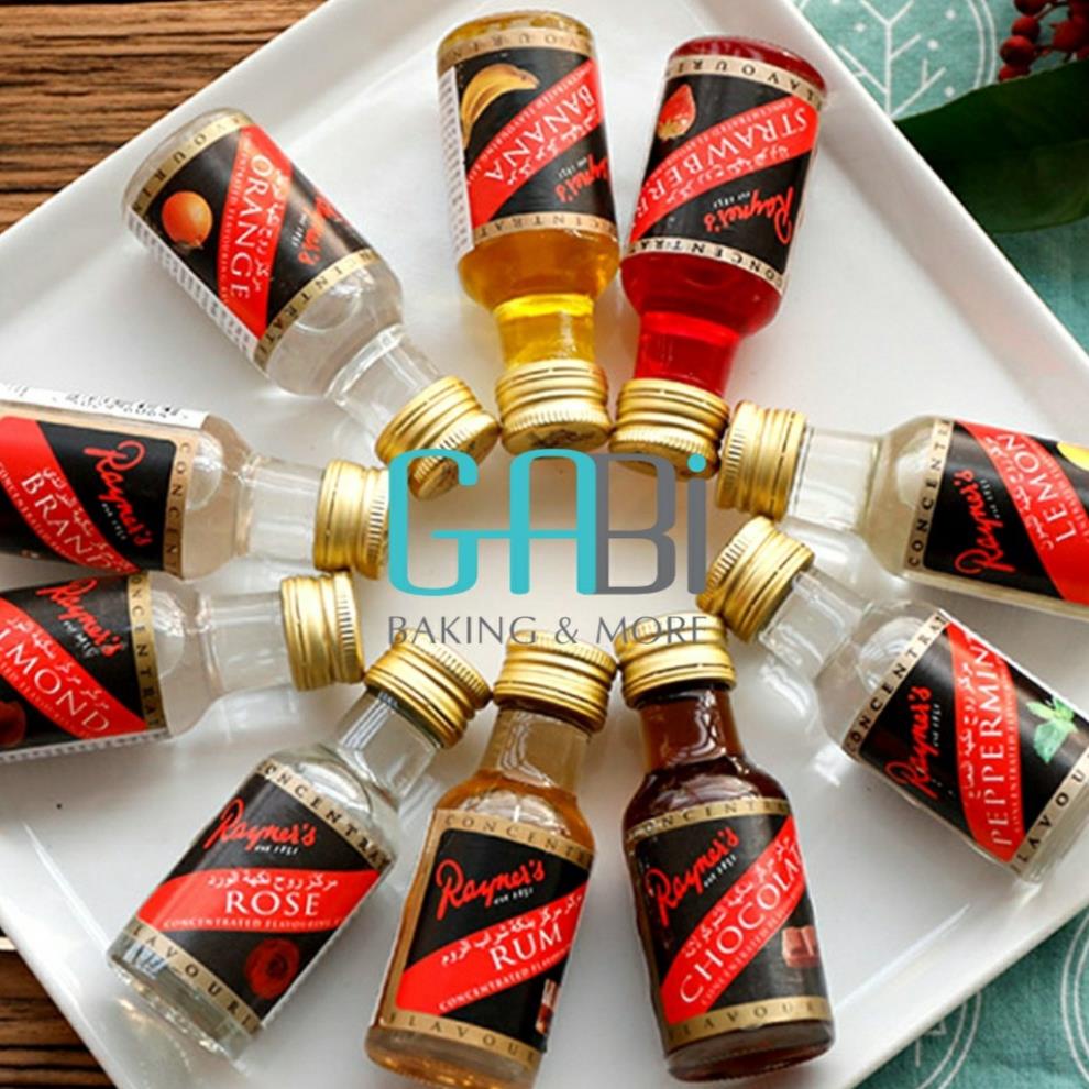 Tinh dầu Rayner’s 28ml hương vani/đào/dừa/cam/dâu/táo/bạc hà/dứa/chanh leo/hoa quả/rum