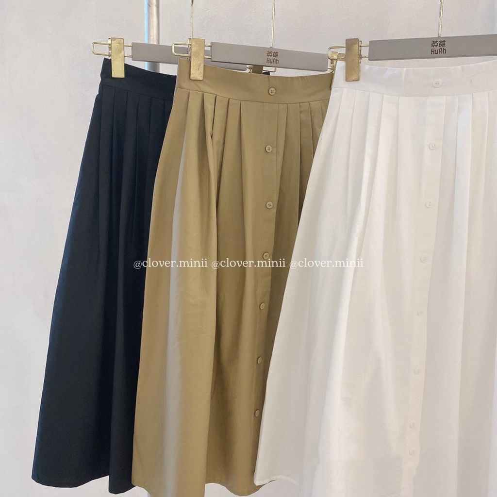Chân váy xếp ly lưng chun, chân váy dài, váy xếp ly