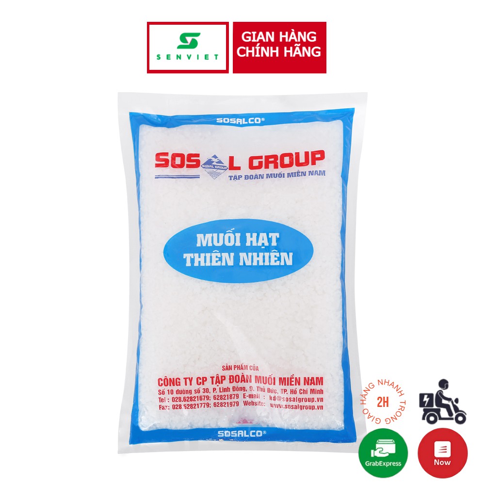 Muối hạt thiên nhiên Sosalco gói 1kg