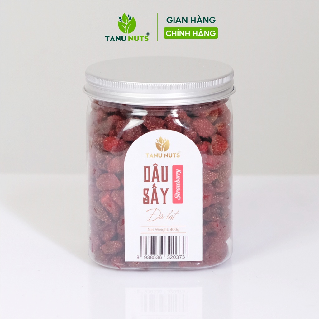 Dâu tây sấy dẻo không đường Đà Lạt TANU NUTS thơm ngon phù hợp cho người ăn kiêng và mẹ bầu 400g