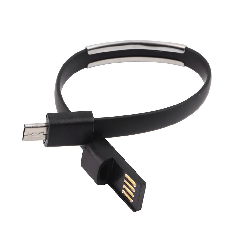 Dây cáp sạc nhanh Micro USB mềm dẻo dạng vòng tay cho Android