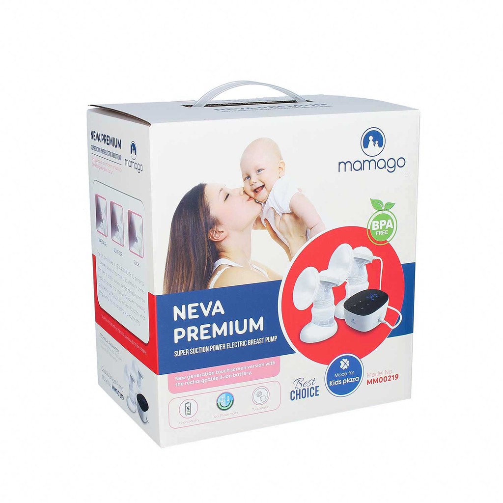 Máy hút sữa điện đôi cảm ứng Neva Premium Mamago tặng 1 máy hâm sữa 4 in 1 KidsPlaza K212 trị giá 395K