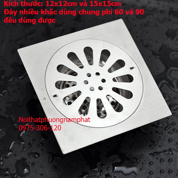[Hố Ga Dày] Phễu Thoát Sàn Lược Rác Hố Ga Thoát Nước Sàn Bằng 100% Inox 304 Hg4 Chống Hôi