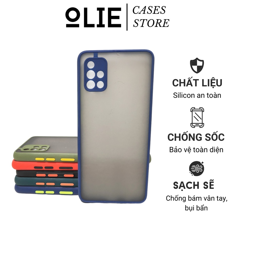 Ốp lung Samsung A51 A71 M51 A12 nhựa nhám PC chống bẩn
