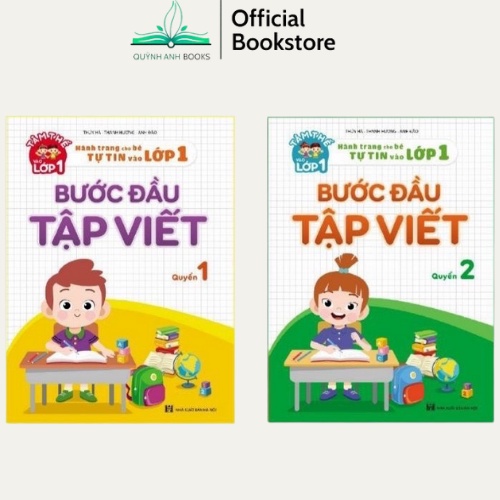 Sách - Combo Bước đầu tập viết 1,2 Tập đánh vần tiếng việt phiên bản mới 5.0 và toán tư duy 4-6 tuổi - NPH Việt Hà